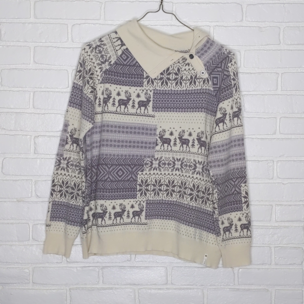 Women's Woolrich Snowflake and Reindeer Sweater